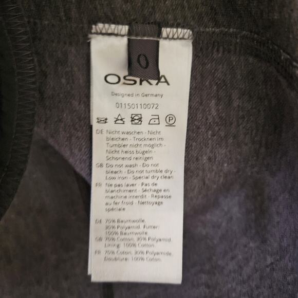 OSKA Gray Outerwear Long Sleeve Hooded Full Zipper Coat Size 1 US 6/8 - Picture 2 of 11